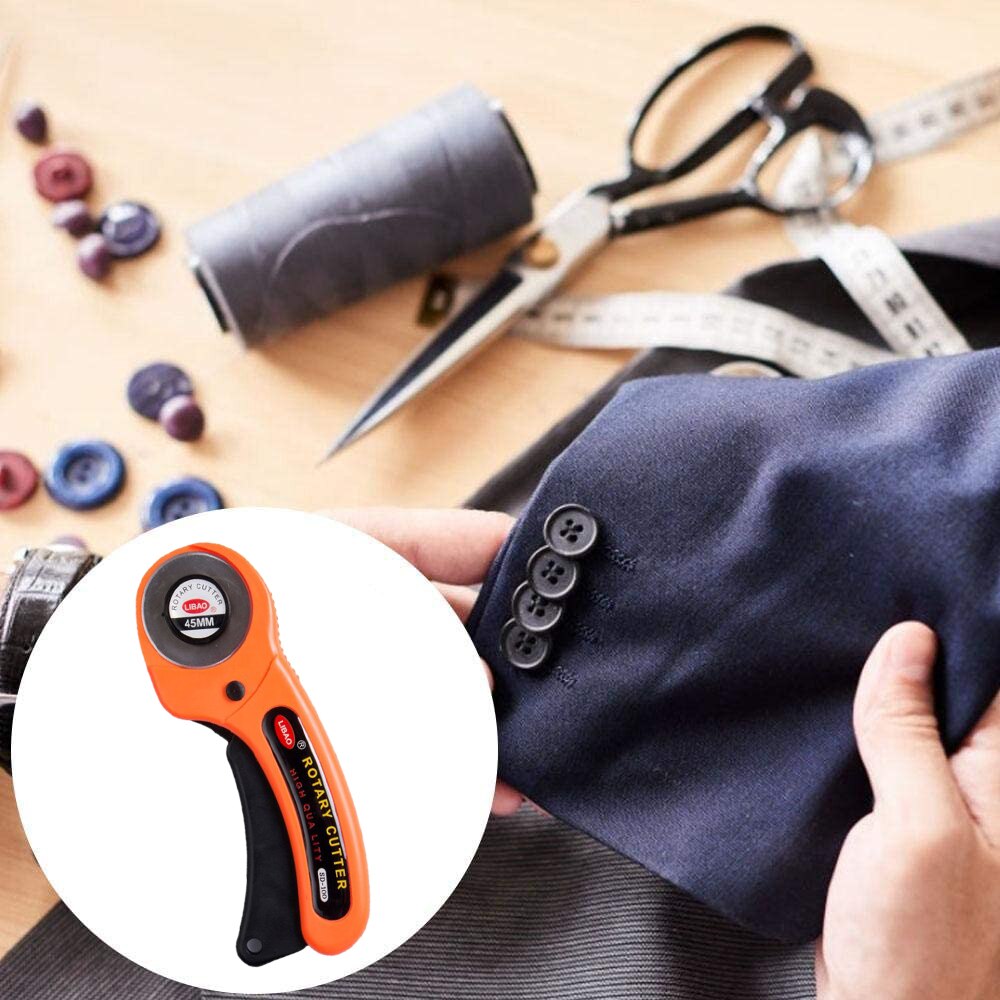 45mm Leather craft Rotary Cutter Leather Cutting Tool Leather Craft Fabric Circular Blade Knife DIY Patchwork Sewing Quilting