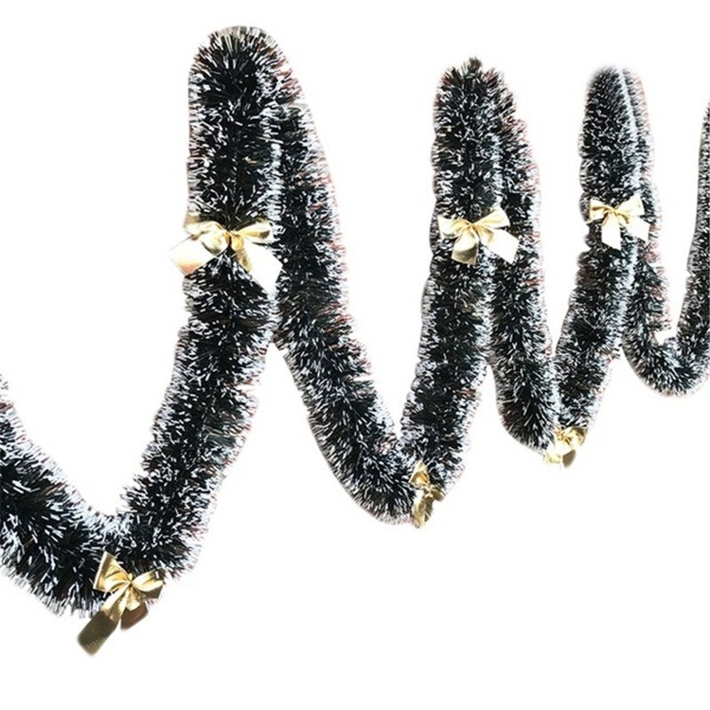 1pcs 2m red or yellow Christmas Garlands Artificial Madder Frosted Tinsel Garlands Tree Hanging Garlands For Decoration