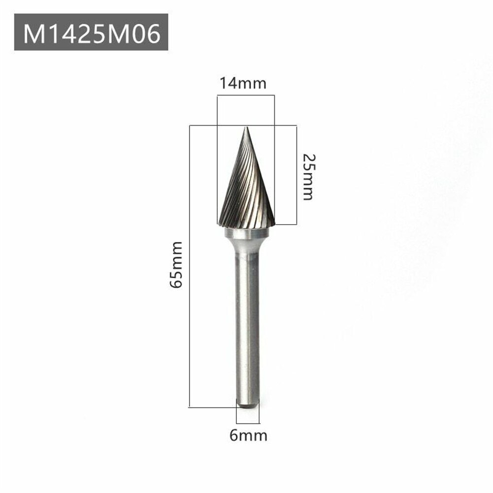 1pc 6mm Carbide Rotary Tool Burr File Single Cut Tree Wear Nail Drill Bit 1/4inch Welding Parts Cleaning Drill Bit