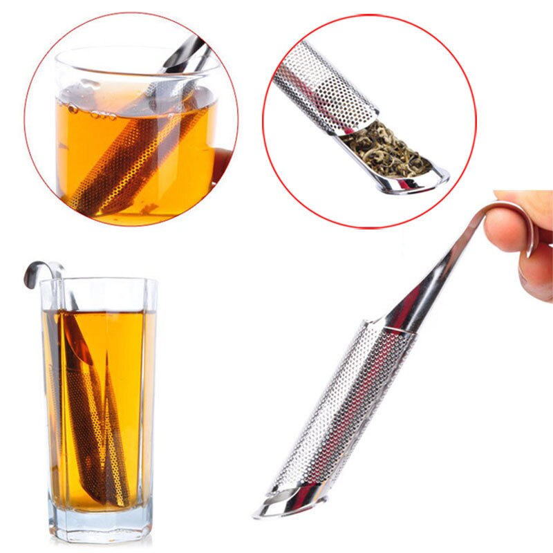 Colador de filtro de Infusor de acero inoxidable, práctico y , cuchara de bola de té, utensilios de cocina para el hogar, suministros de fabricación de té