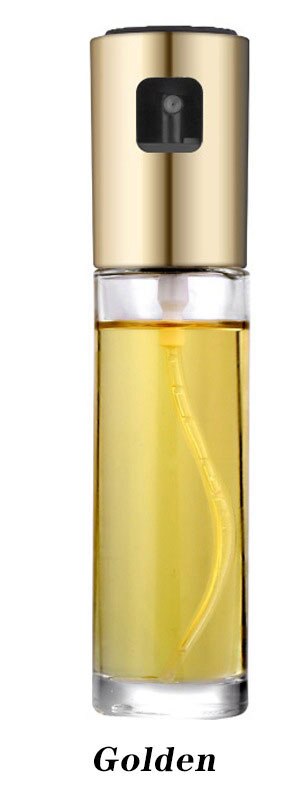 Keuken Bakken Olie Kok Olie Spray Lege Fles Azijn Fles Olie Dispenser Koken Tool Salade Bbq Koken Glas Olie Spuit: Golden