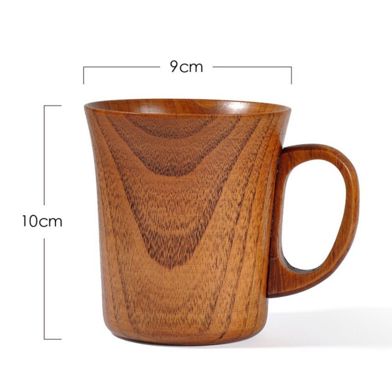 Naturlig gran handgjord jujube träkopp träkopp trä kaffe öl muggar trä koppar