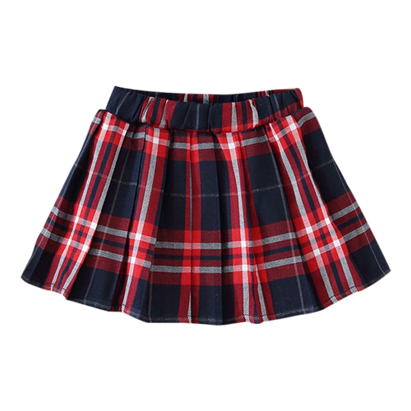 Girls Skirts Autumn Children Toddler Kids Baby Girls Plaid Print Elastic Waist Short Tutu Skirts Casual Pleated Skirts clothes