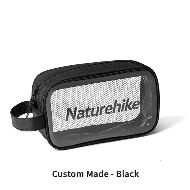 Naturehike Waterproof Wash Bag Portable Outdoor Travel Cosmetic Bag Transparent Toiletries Organizer Bag Wash Storage Bag: Custom DIY