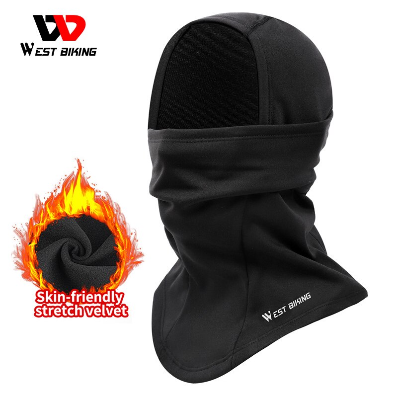 WEST BIKING Cycling Mask Winter Equipment Thermal Polar Fleece Skiing Snowboard Sport Scarf Hat Neck Bicycle Full Mask for Bike