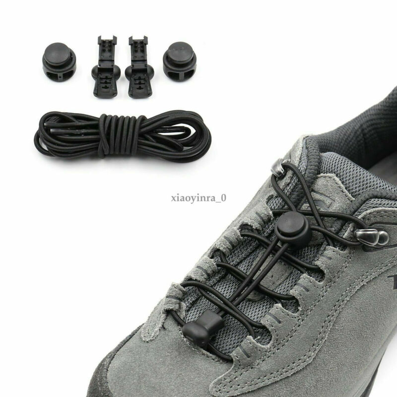 Nyeste uden binde snørebånd elastisk lås sko snørebånd løb jogging lærred sneakers trainer