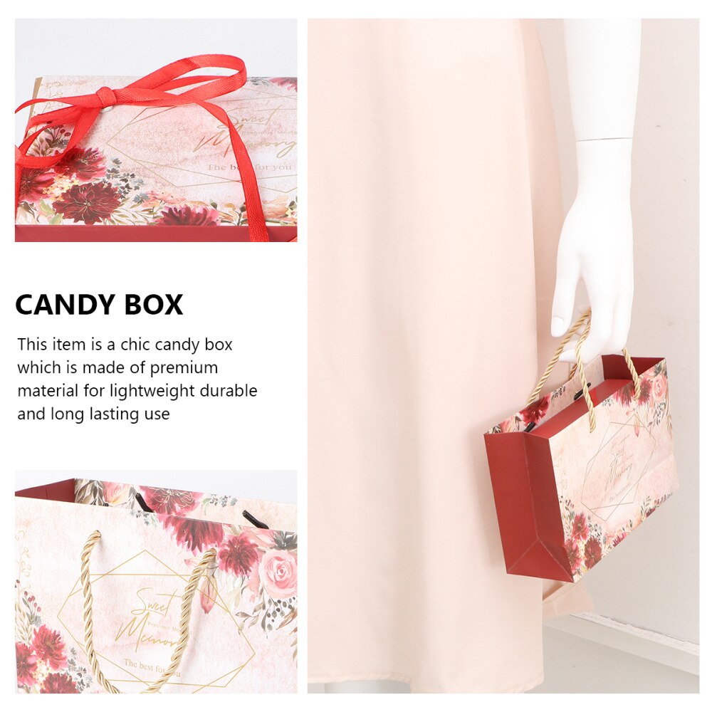 2 Pcs Paper Boxes Candy Birthday Boxes for Birthday Wedding Party