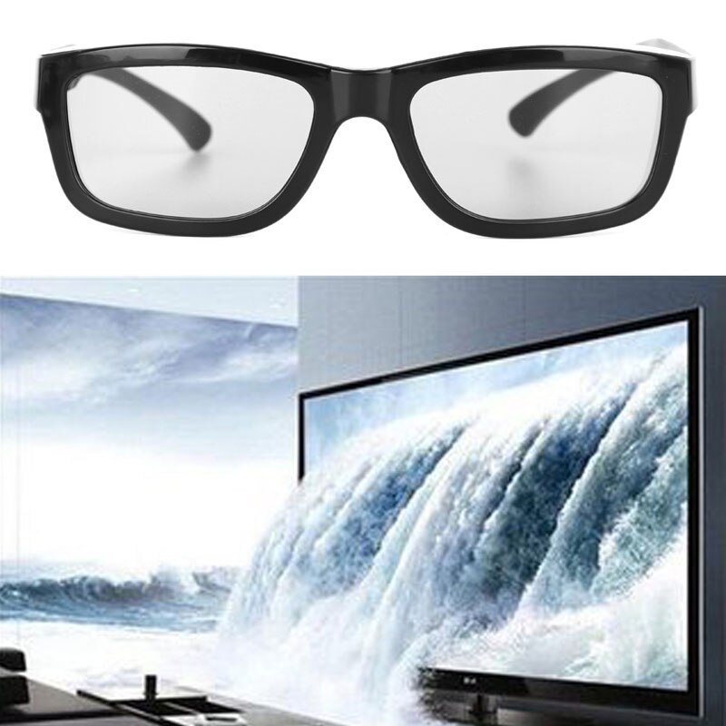 Circulair gepolariseerde passieve 3d stereobril zwart voor 3d tv's real d imax bioscopen 634a