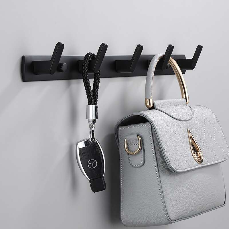 Zwart witte badjashaak badkamer handdoekhaken handdoeken tas hoedenhaak wandmontage kleding kapstok wandhanger badkamer hardware