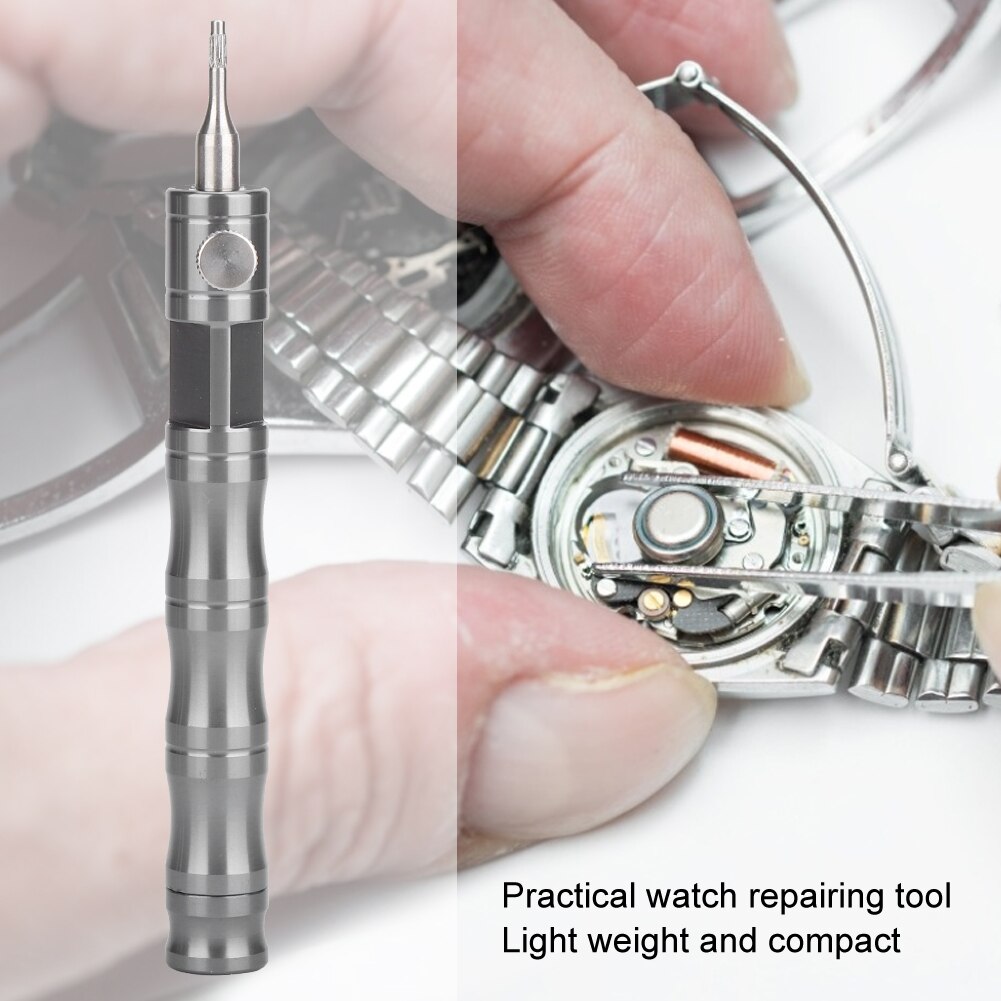 Watch Crown Tube Insert Remover Removal Tool Screwdriver with 3 Pins Replacement Head Watch Repair Tool Accessory for Watchmaker