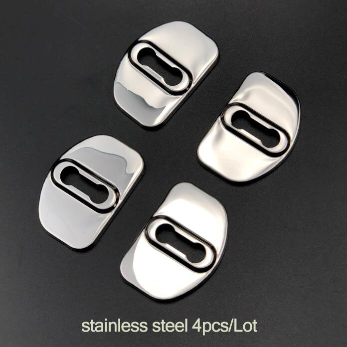 4 pçs/set Tampa de Proteção Fechadura Da Porta de Carro Anti Ferrugem Para Captur Renault Duster Clio Megane Scenic Laguna Latitude Talisman Fluenec: Stainless Steel 4pcs