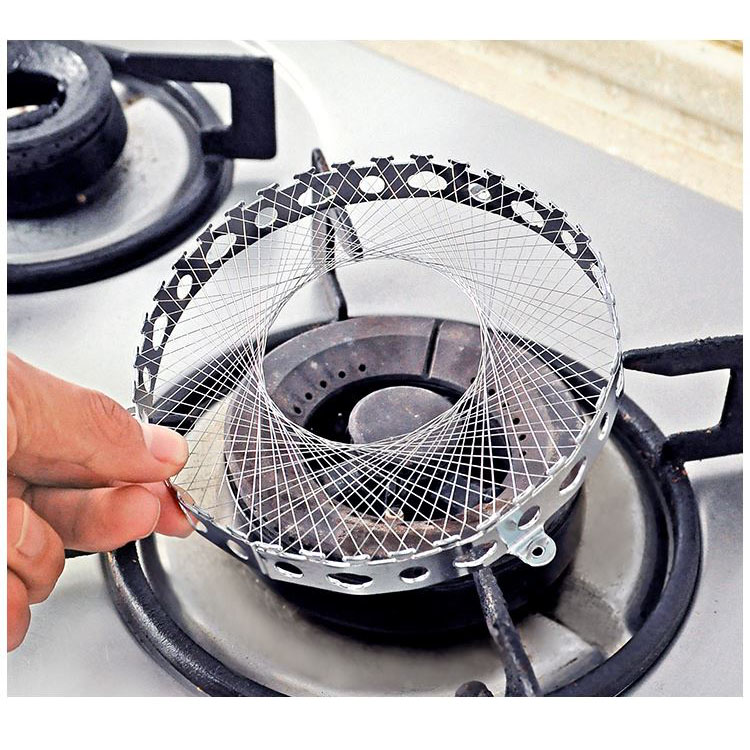 Gas Stove Torch Net Stainless Steel Gas Cooker Windproof Energy Saving Circle Cover Case Mesh Kitchen Accessories MDD88