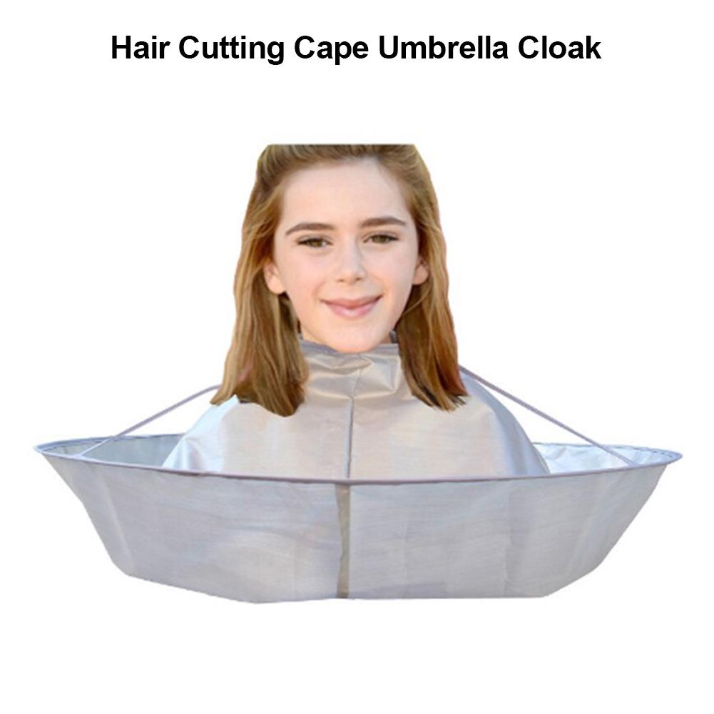 Hårklipning kappe paraply kappe hår forklæde kappe vandtæt haircut kappe klipning stofindpakning til voksne frisørværktøj