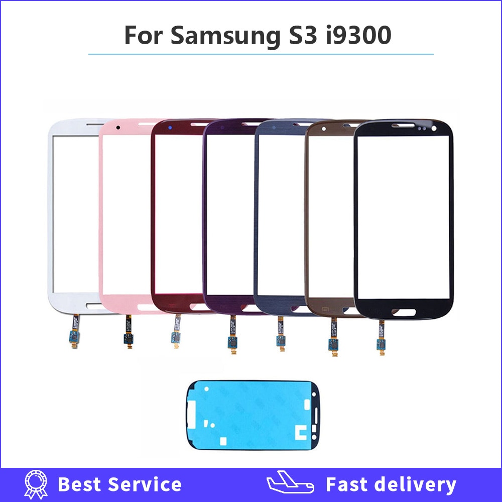 Touch Screen Voor Samsung Galaxy Siii S3 I9300 Front Touch Screen Glas Lens Digitizer Met Gratis Lijm Vervangende Onderdelen