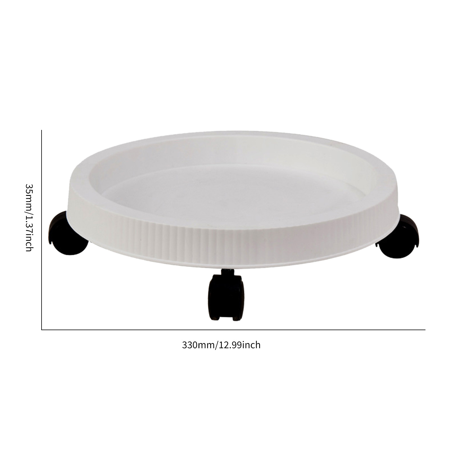 Vertical Stackable Strawberry Planter Pot Removable Universal Wheel Tray Plant Gardening Stacking Seedling Holder Home Garden: White Moveable base