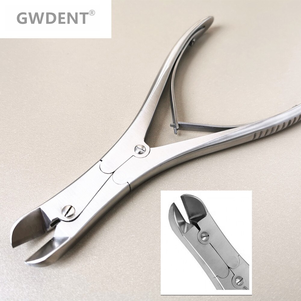 Pince orthodontique dentaire à double action, 1 pièce, coupe-fil Vital TC, coudée 18 cm