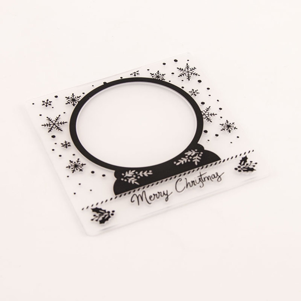 Plastic Crystal Ball Patroon Stencils Embossing Mappen Diy Scrapbooking Papieren Kaart Maken Voor Fotoalbum Kerst Decoratie