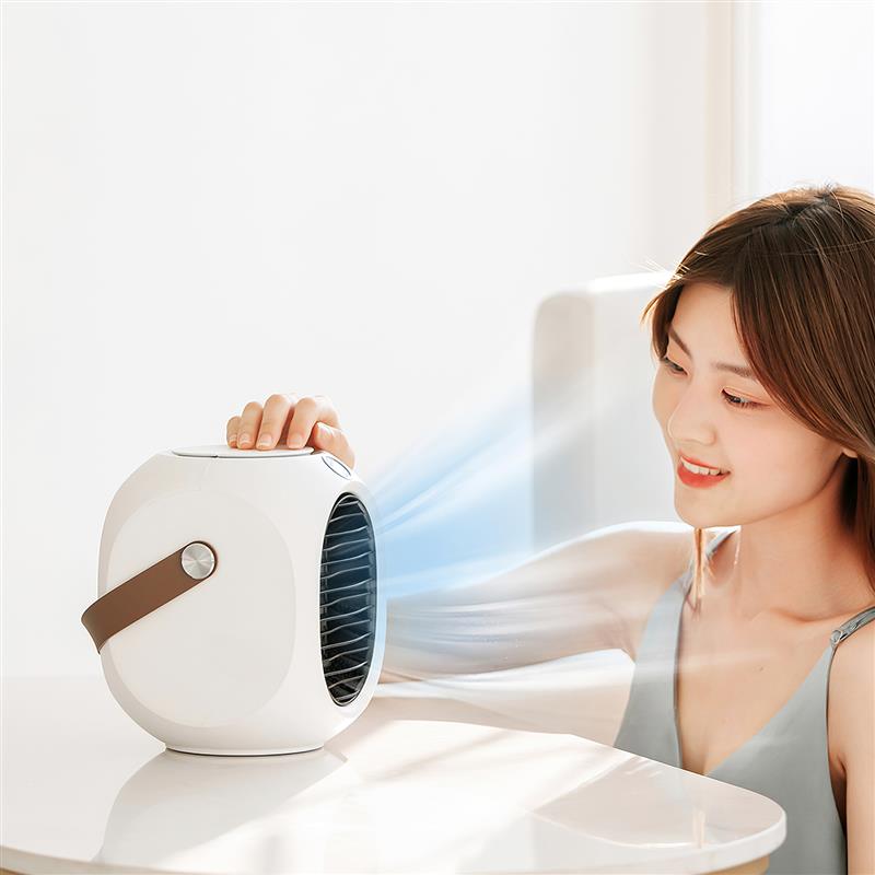 3 In 1 Mini Air Cooler Portable Air Conditioner With Handle Multifunctional Desktop Air Cooler With Humidifier Fan Light