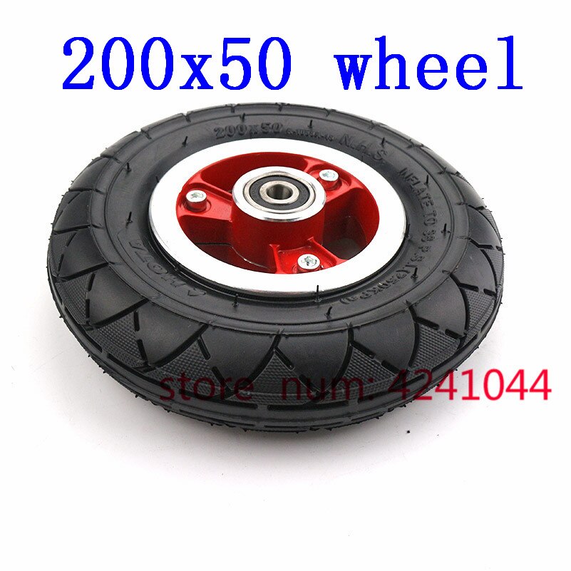 200x50 Electric Scooter Tyre With Wheel Hub 8" Scooter Tyre Inflation Electric Vehicle Aluminium Alloy Wheel Pneumatic Tire