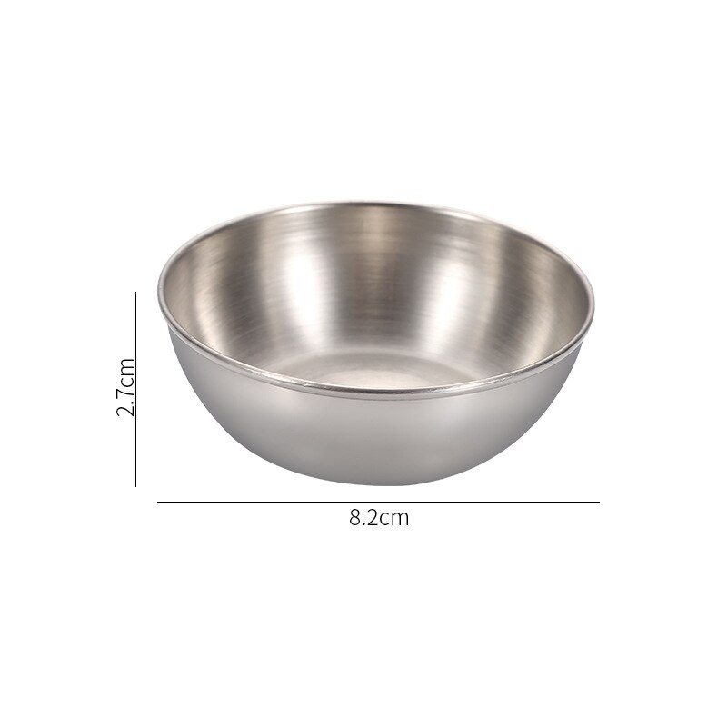4pcs Golden Sauce Dish Appetizer Serving Tray Stainless Steel Sauce Dishes Spice Plates Kitchen Supplies Plates Spice Dish Plate: Sliver / 1 pc