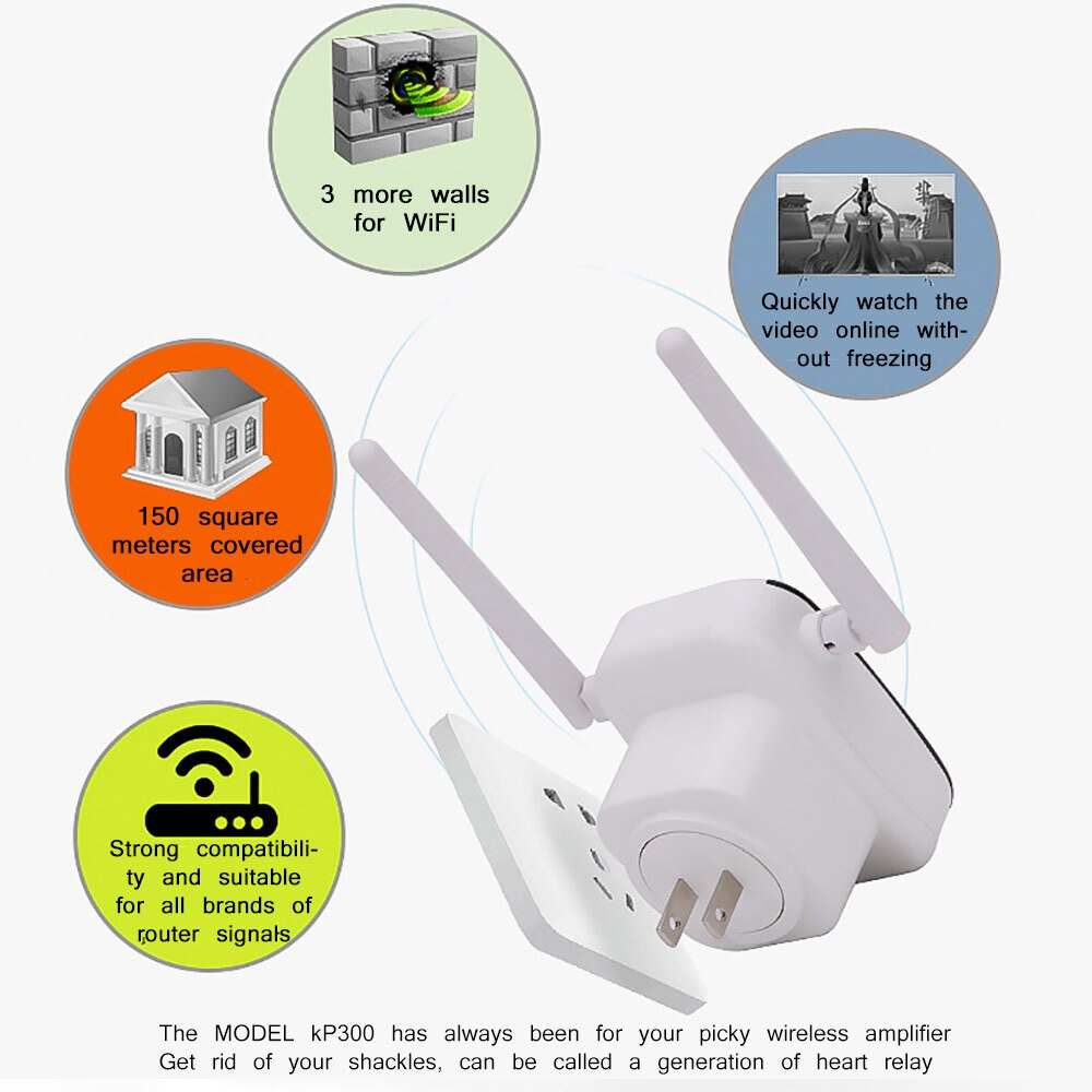 Draadloze wifi-repeater wifi-extender 300 mbps wifi-versterker wifi-booster langeafstandsrepeater wifi-repeater toegangspunt