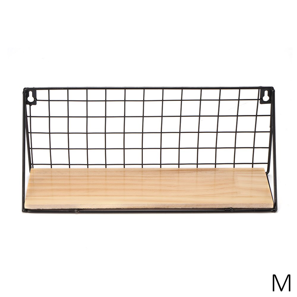Nordic Wall Shelf Rack Iron Wooden Shelf For Kitchen Bedroom Kid Room Home Wall Decoration Wall Shelves Wire DIY Wall Storage: White