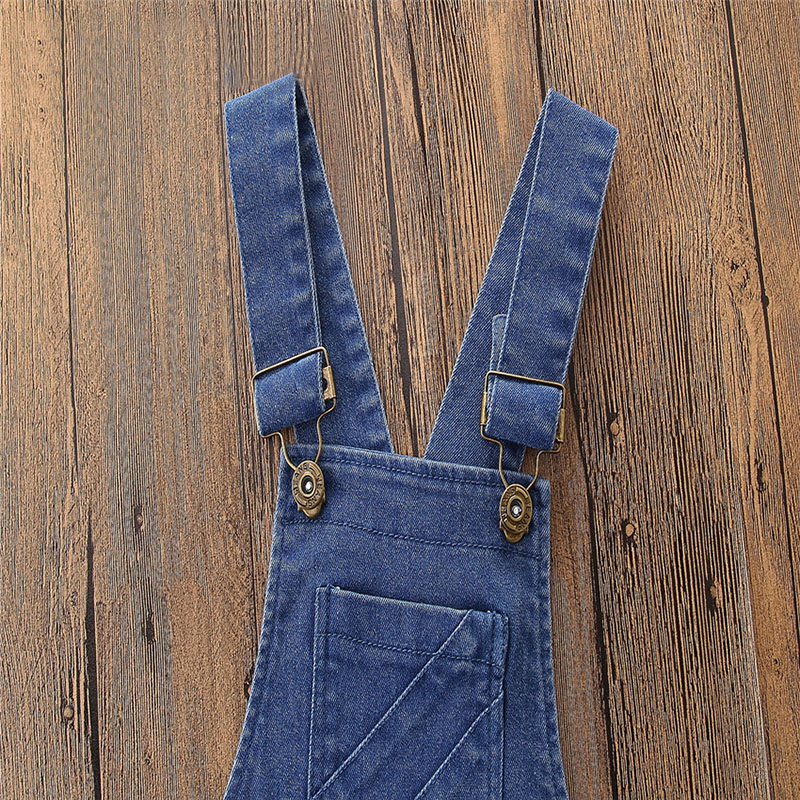 Denim Overalls Broek Jongen Meisje Broek Jeans Denim Jumpsuit Overlles Kids Herfst Winter Gat Jeans Jumpsuits Kleding