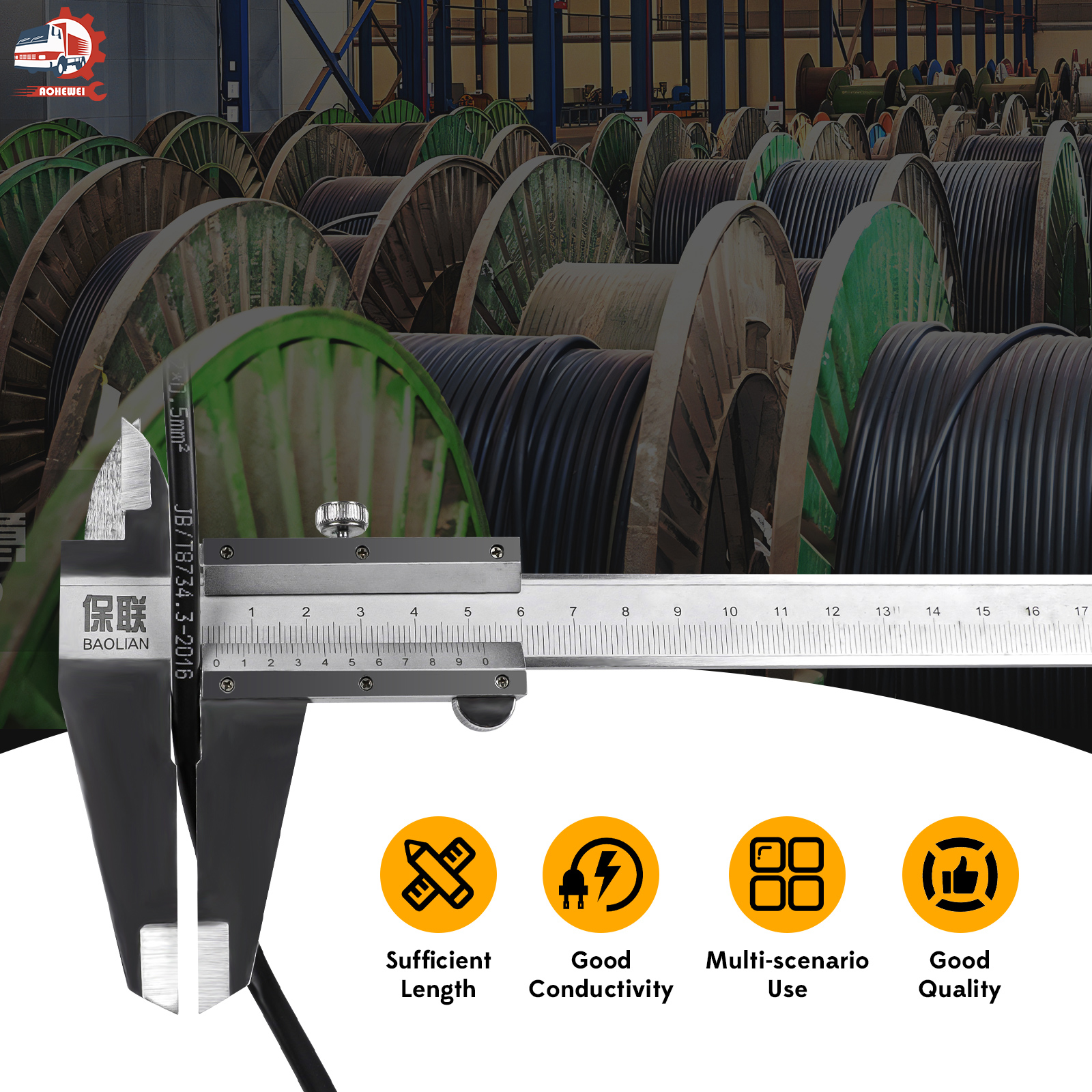 AOHEWEI Kabel Draad Voor Vrachtwagen Trailer 2 Core 2/5/10/20/30/40/50/60 m Zuiver Koper Pvc Zwart Power Draad Auto Accessoires