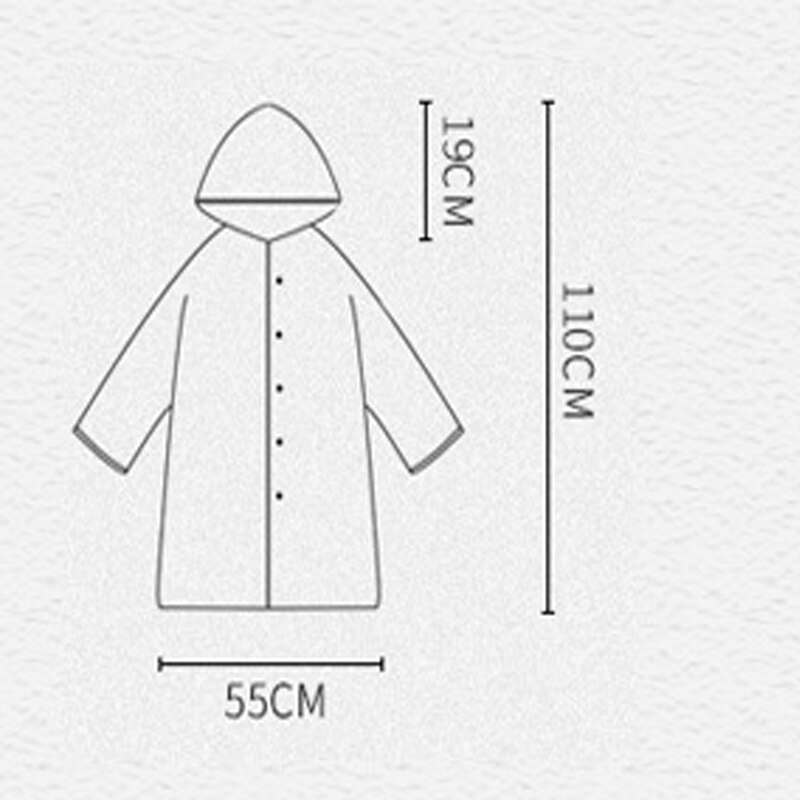 Impermeabile moda per bambini carino con cappuccio per bambini impermeabile addensato EVA Poncho impermeabile riutilizzabile per ragazzo ragazza giacca da pioggia tuta