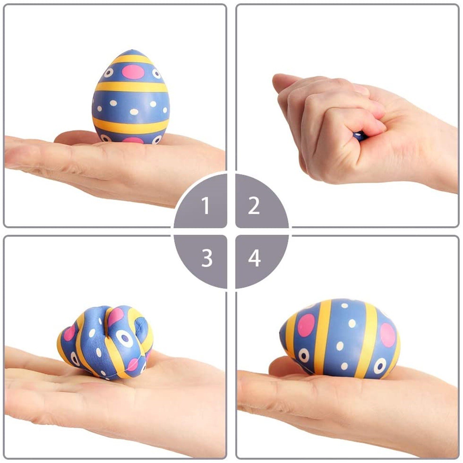 6 stücke Figet Spielzeug Dekompression Langsam betreffend Gebunden Ostern Ei einstellen Dekompression Druck Lindert Spielzeug Антистресс Детские Игрушки