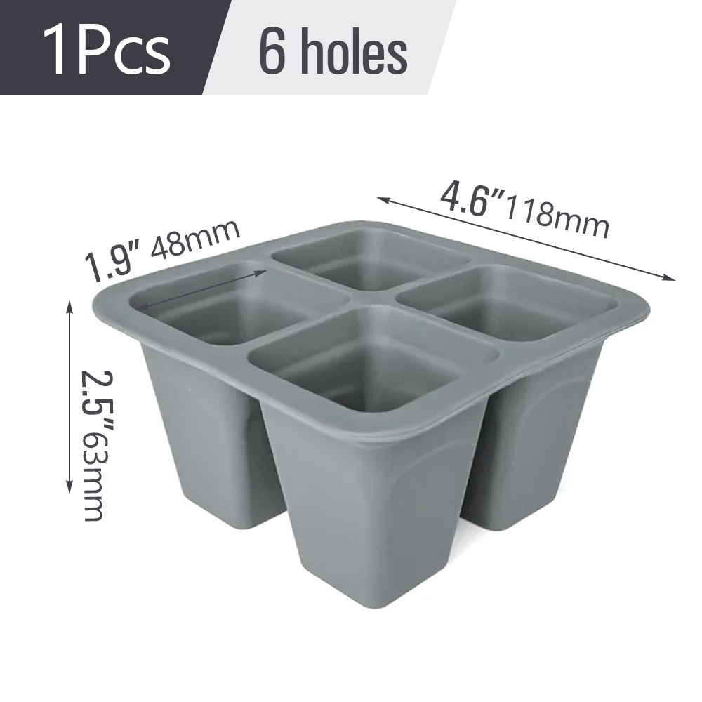Plantes d'intérieur en silicone pour jardin, cadres de plantes, démarrage de l'escalade, pots de pépinière de semis, conteneur de propagation, boîte de culture de germination, 4 cellules, 6/12 cellules: jaune clair
