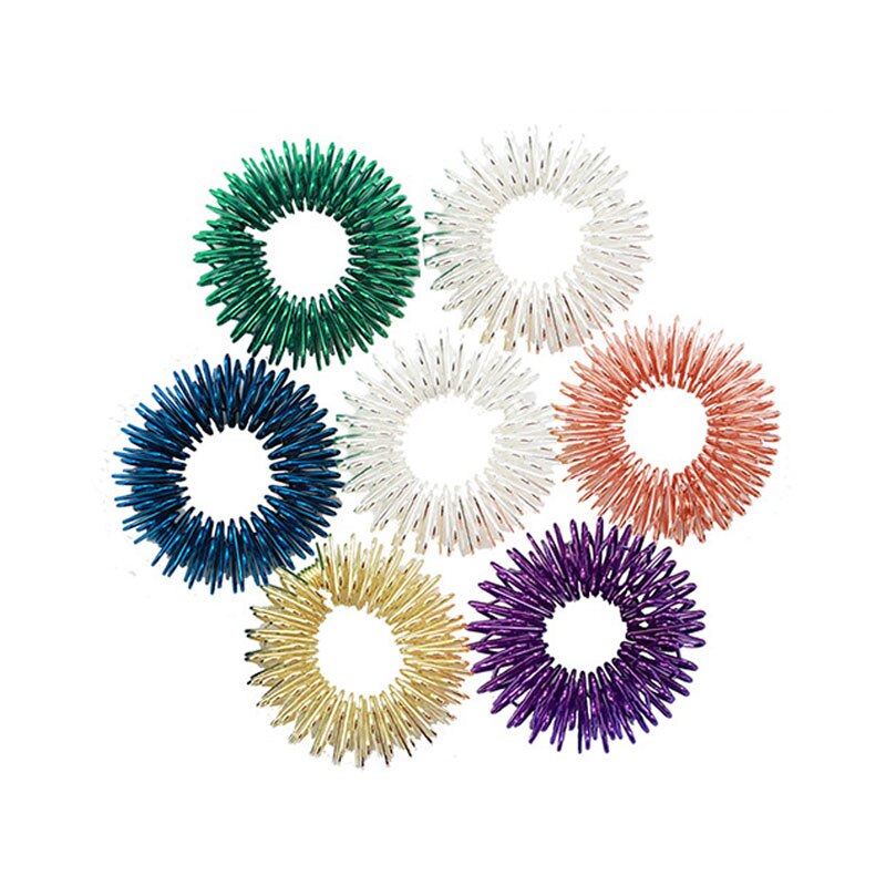 Vinger Ring Toy Stress Relief Spiky Zintuiglijke Lente Vingers Ringen Autisme Anti Speelgoed Stress Volwassen Kids Stress Angst Relief