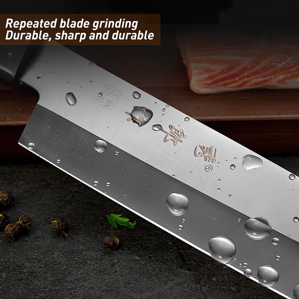 Japanische hoch Kohlenstoff Stahl Messer Fisch Filetieren Sashimi Sushi Schneiden Gemüse Carving Kochmesser Hackmesser Kochen Werkzeuge