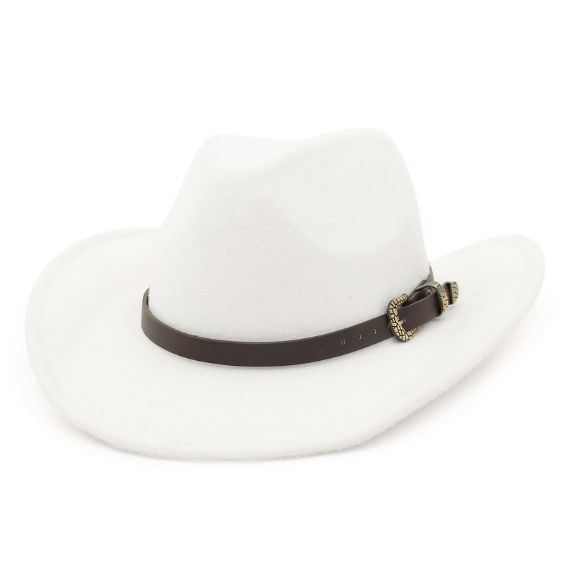 Chapéu de vaqueiro ocidental do chapéu da borda larga do chapéu do vaqueiro do branco do preto dos homens 9 estilos: 34B