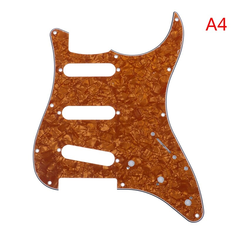 1Pc guitare Pickguard guitare électrique Pickguard plaque à gratter pour Strat Stratocaster noir Instruments & équipement: A 4