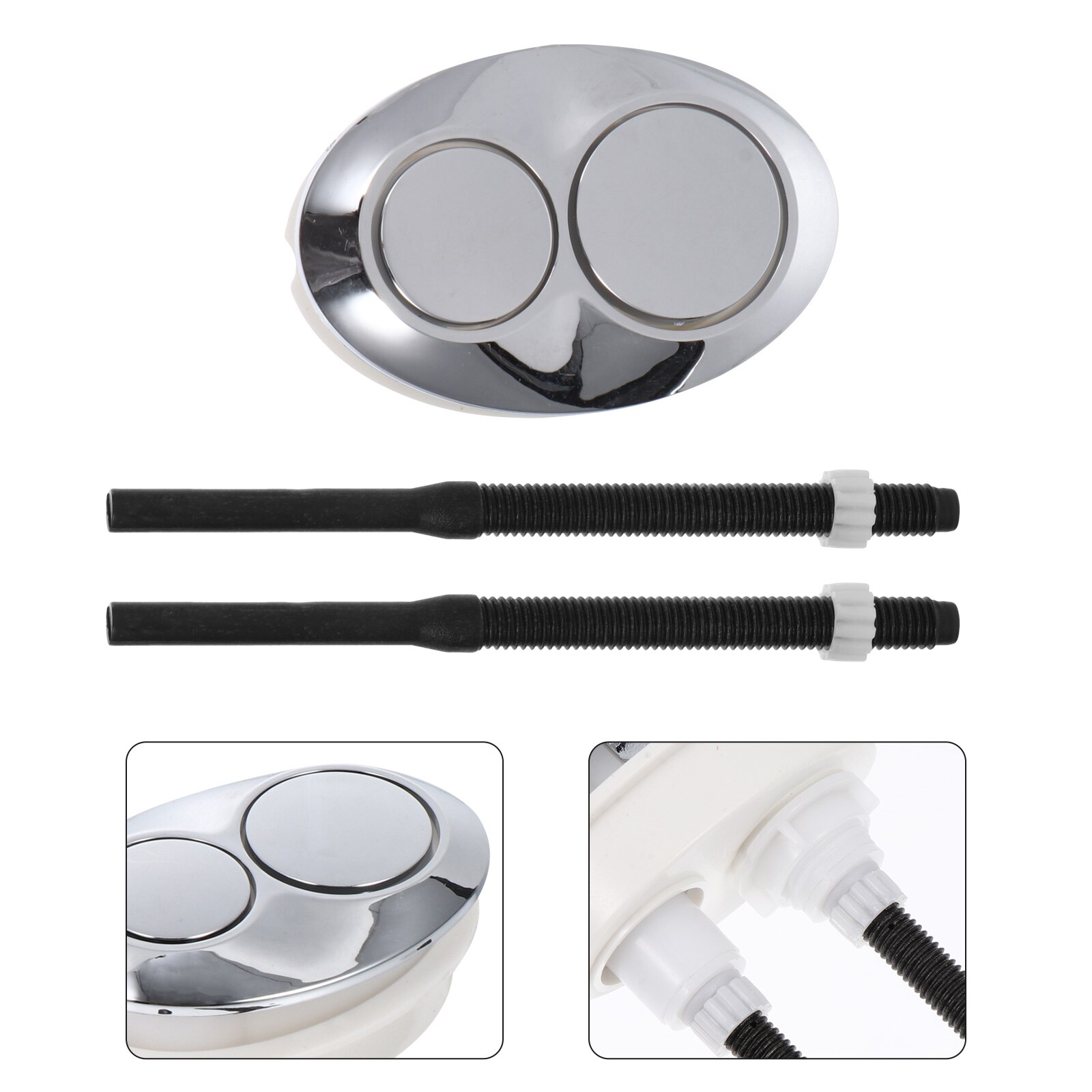 1pc Toilet Buttons Oval Toilet Flush Buttons Tank Grandado