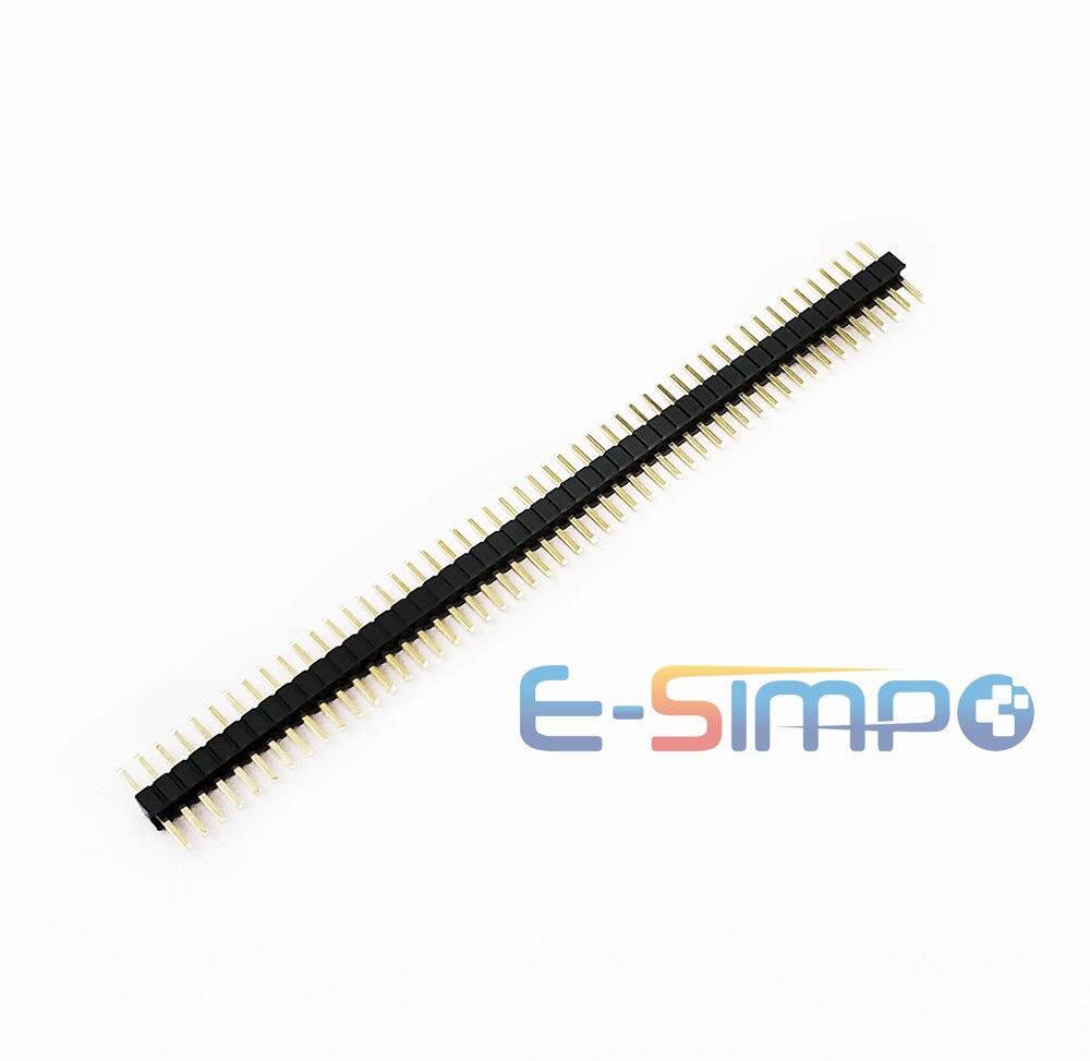 10pcs 1.27mm Single Row Pin Header 1x40p 1x50p Pitch 0.05"PCB Male Pin Header Strip Stackable Straight Singe Row L7.2 Gold-plate