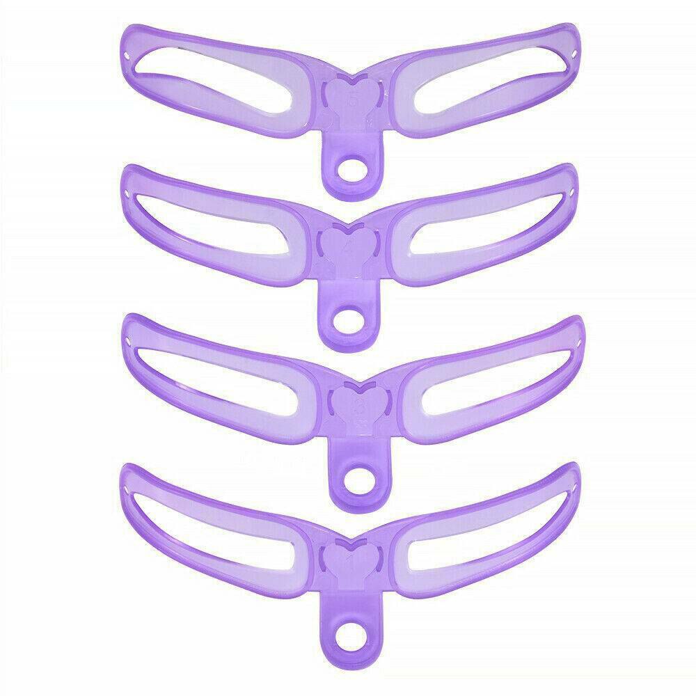 8pcs Eyebrow Shaper Eyebrow Shaping Stencils Makeup Template Reusable Eyebrow Grooming Shaping Stencil Kit