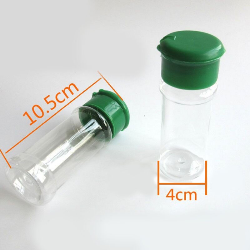 4 st plast salt peppar vinägerolja cruet shaker burk klar flaska gryta kökstillbehör kryddflaska 10.5*4 cm 100 ml: Default Title