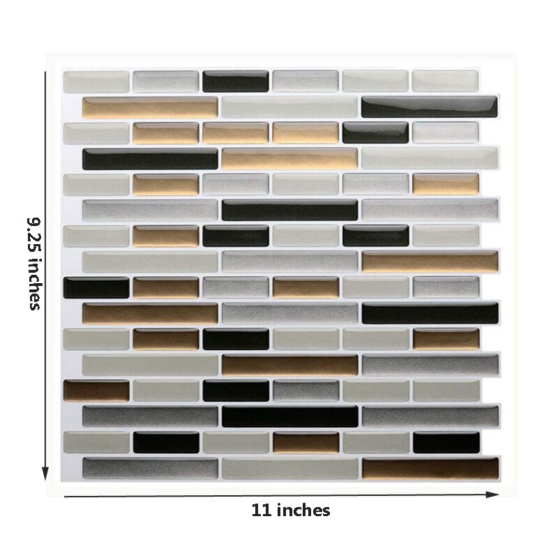 Mosaik selvklæbende flise backsplash 3d væg klistermærke diy epoxy badeværelse køkken hjem indretning olie-bevis vandtæt væg klistermærker: 5