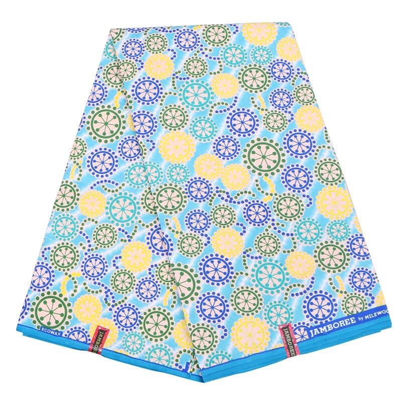 Afrikansk polyester voks print stof ankara bintareal voks afrikansk stof til festkjole: 3 yards / 9