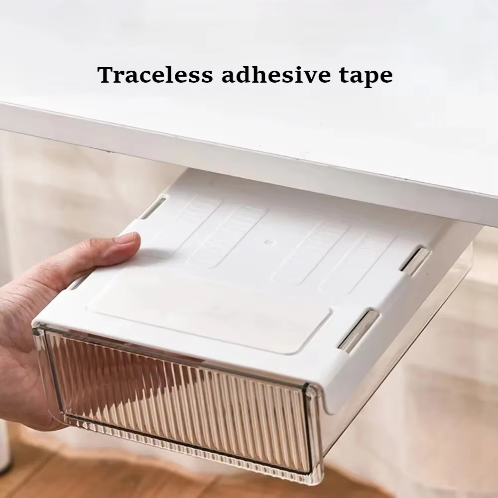 Skrivbordslådlåda dold typ kontorsskrivbord hög kapacitet med glidande skena förvaringslåda hushållsgarderob dammtät förvaringshylla