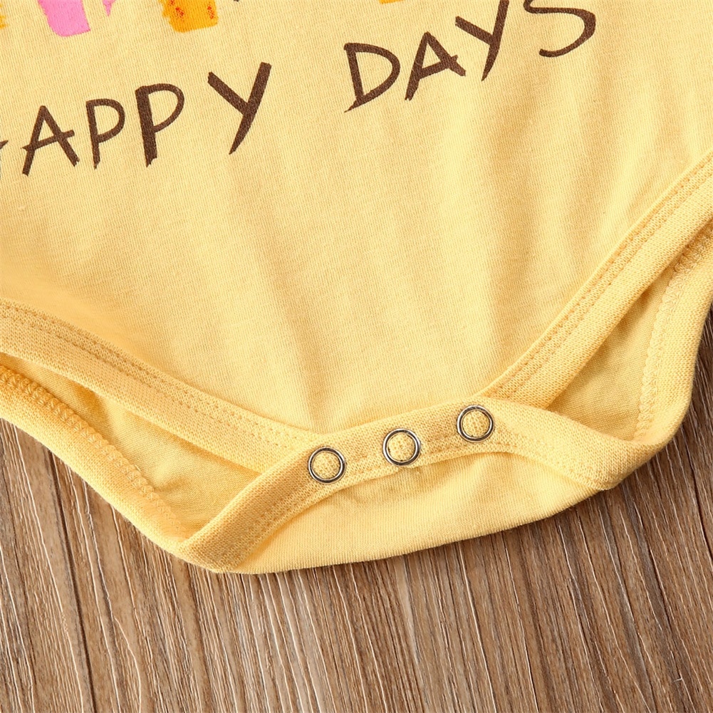 Combinaisons pour bébés filles garçons | Vêtements en coton et sans manches avec lettres imprimées, 0-18M