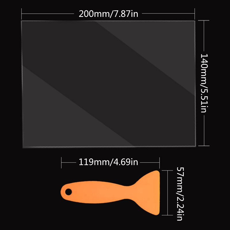 Película FEP de 5 piezas, lámina de resina SLA LCD de 200x140x0,1mm para impresoras 3D UV DLP