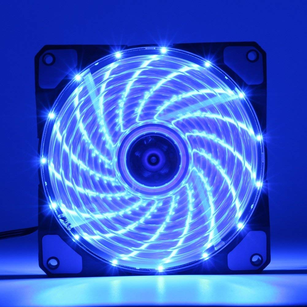 120mm LED Ultra Silent Computer PC Case Fan 15 LEDs 12V Cpu Heatsink Cooler master Cooling Fan DC 12V 4P 3P Connector