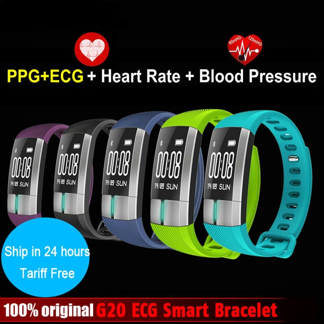 G20 Ecg Real-Time Monitoring Bloeddruk Hartslag Sport Smart Fitness Armband Horloge Band Intelligente Activiteit Tracker