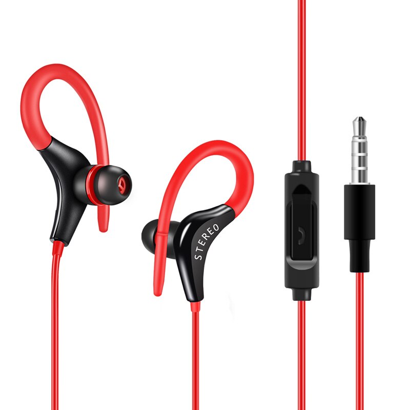 Roreta com fio fones de ouvido 3.5mm earloop estéreo esporte jogging música fones com microfone para xiaomi huawei telefone inteligente
