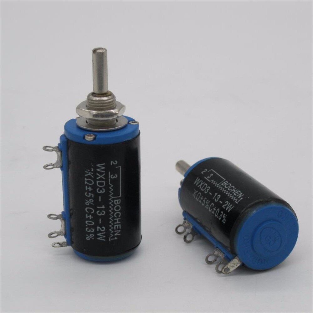Potenciómetro multivuelta rotativo lateral, 1 Uds., diámetro de eje de 470 ohm, potenciómetro de 10 vueltas, 10 anillos + 1 ud. Perilla Digital