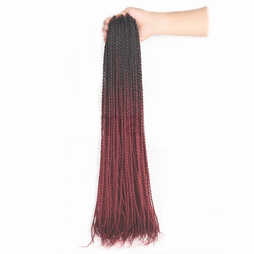 Extension capillaire synthétique au Crochet 24 pouces | Perruque sénégalaise, mèches au Crochet de 24 pouces avec 30 racines/paquet de tresses au Crochet, Extensions capillaires ombré: n ° 5