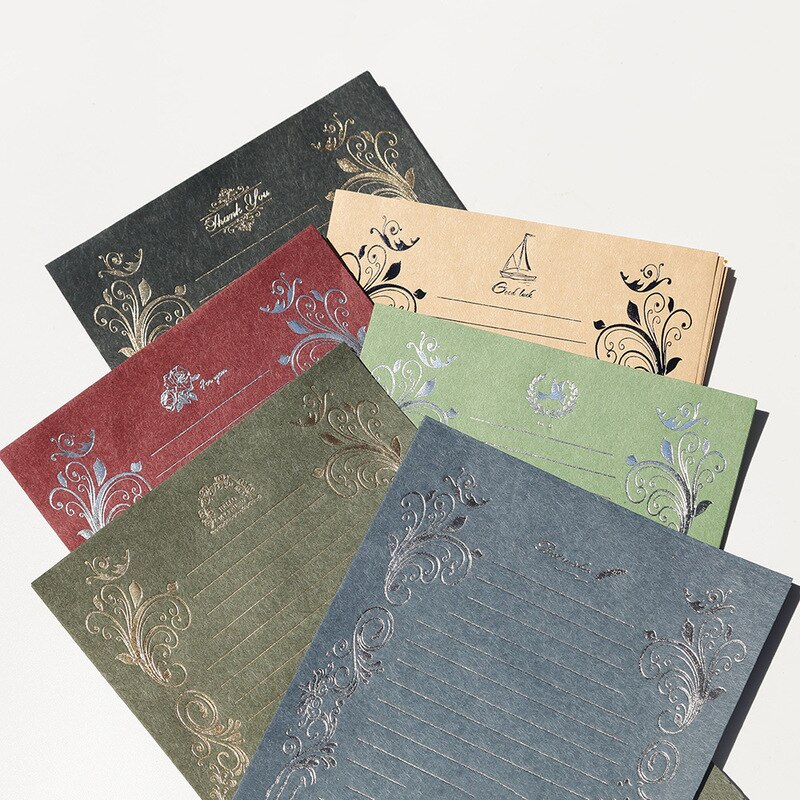 4 szt. klasyczny papier robić pisania wytłaczanie na gorąco papier kopertowy pisanie kartka z wiadomością rysunek szkicownik projekt blankiet firmowy materiały piśmienne